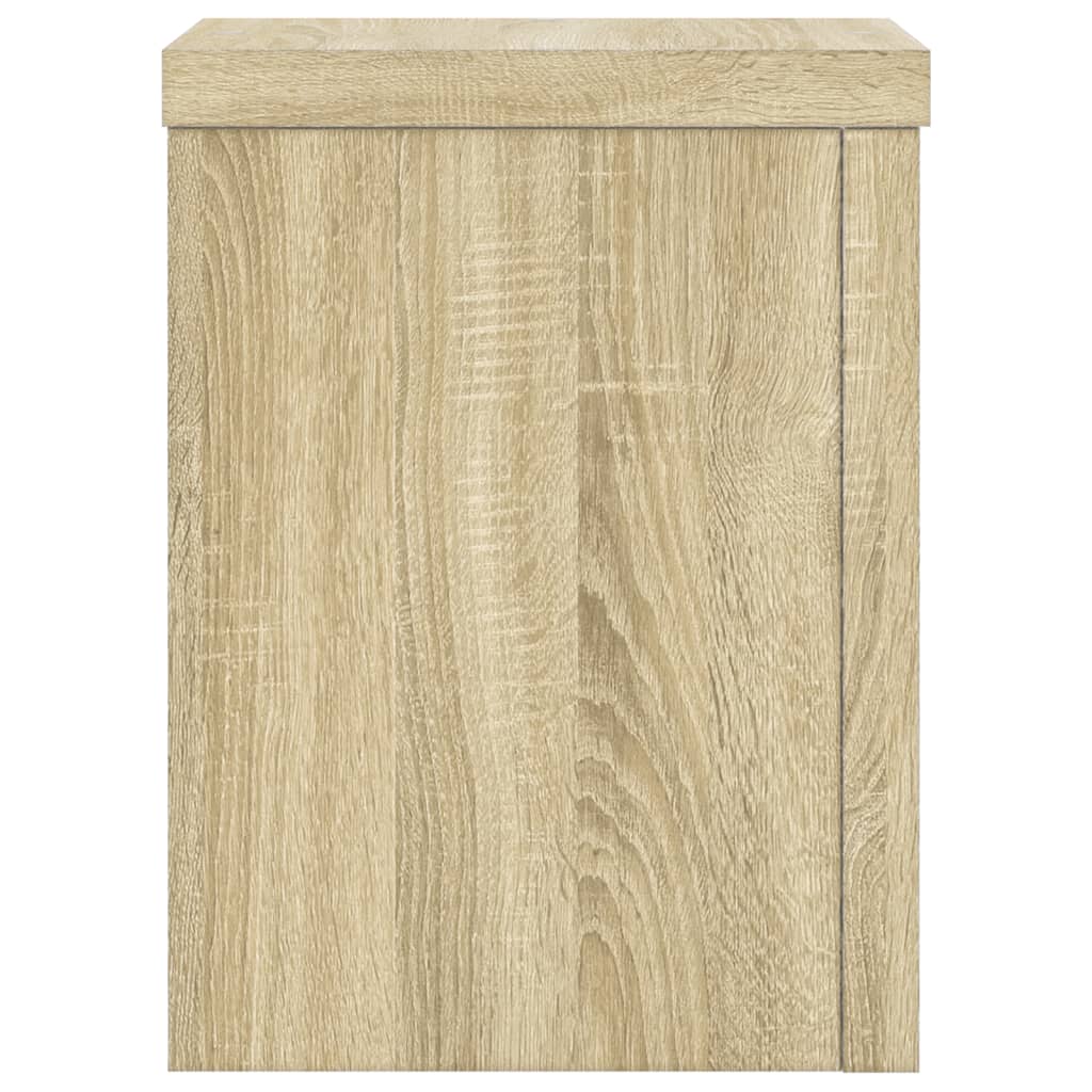 vidaXL Podstawki pod doniczki, 2 szt, dąb sonoma, 15x15x20 cm