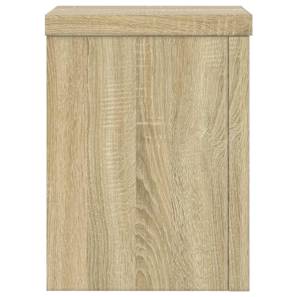 vidaXL Podstawki pod doniczki, 2 szt, dąb sonoma, 15x15x20 cm