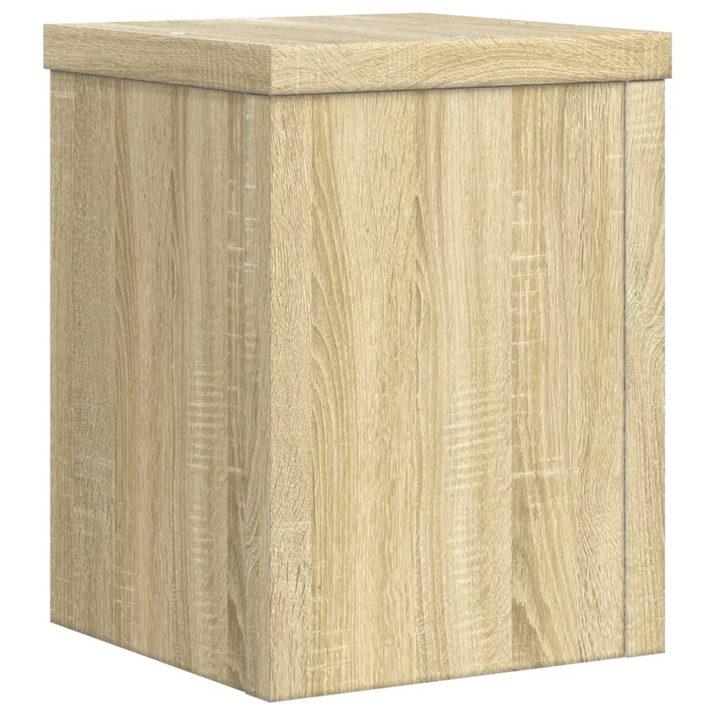 vidaXL Podstawki pod doniczki, 2 szt, dąb sonoma, 15x15x20 cm