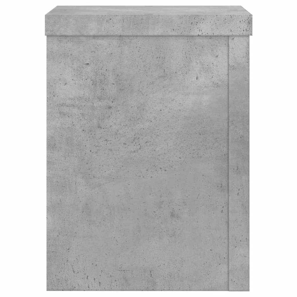 vidaXL Podstawki pod doniczki, 2 szt., szarość betonu, 15x15x20 cm