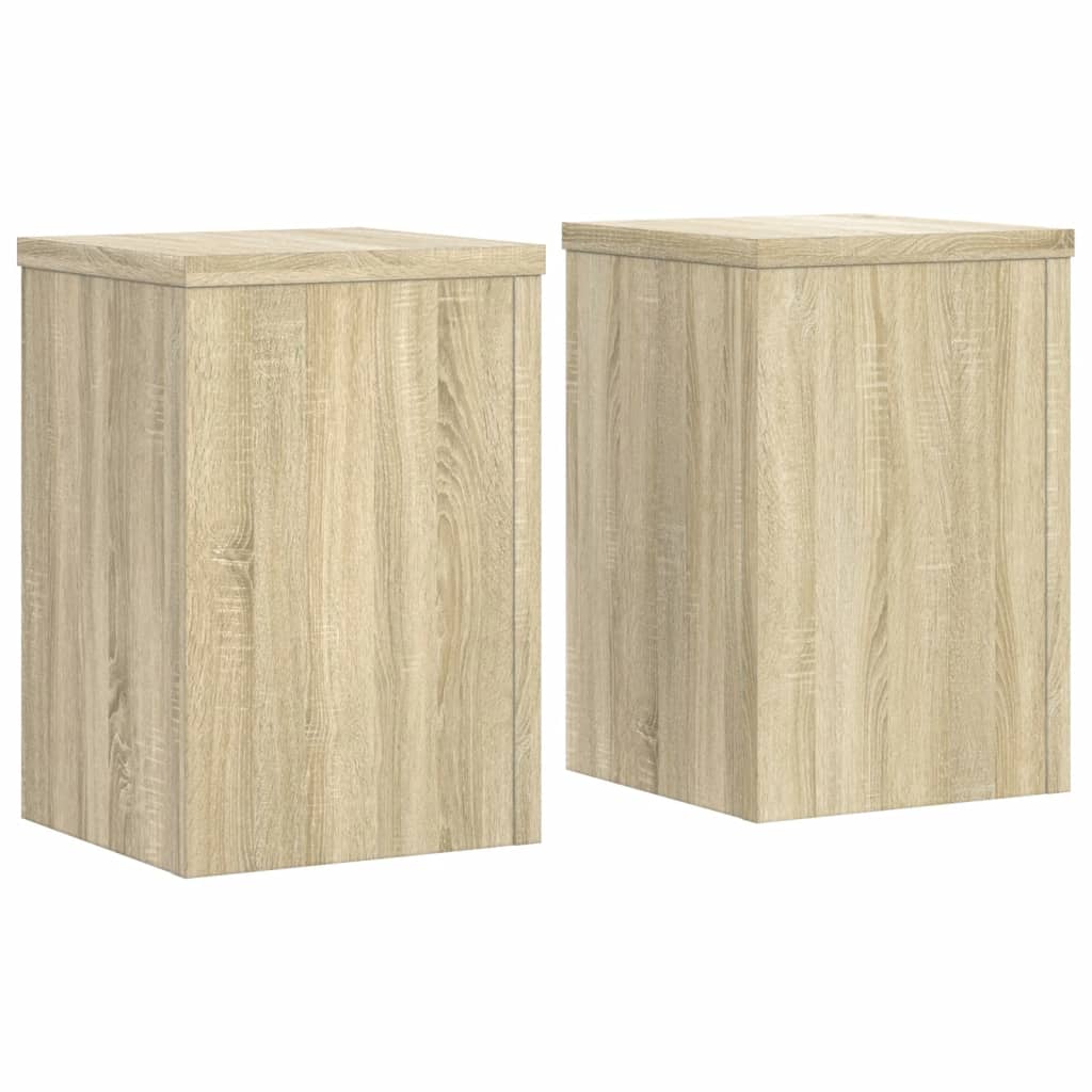 vidaXL Podstawki pod doniczki, 2 szt, dąb sonoma, 20x20x30 cm