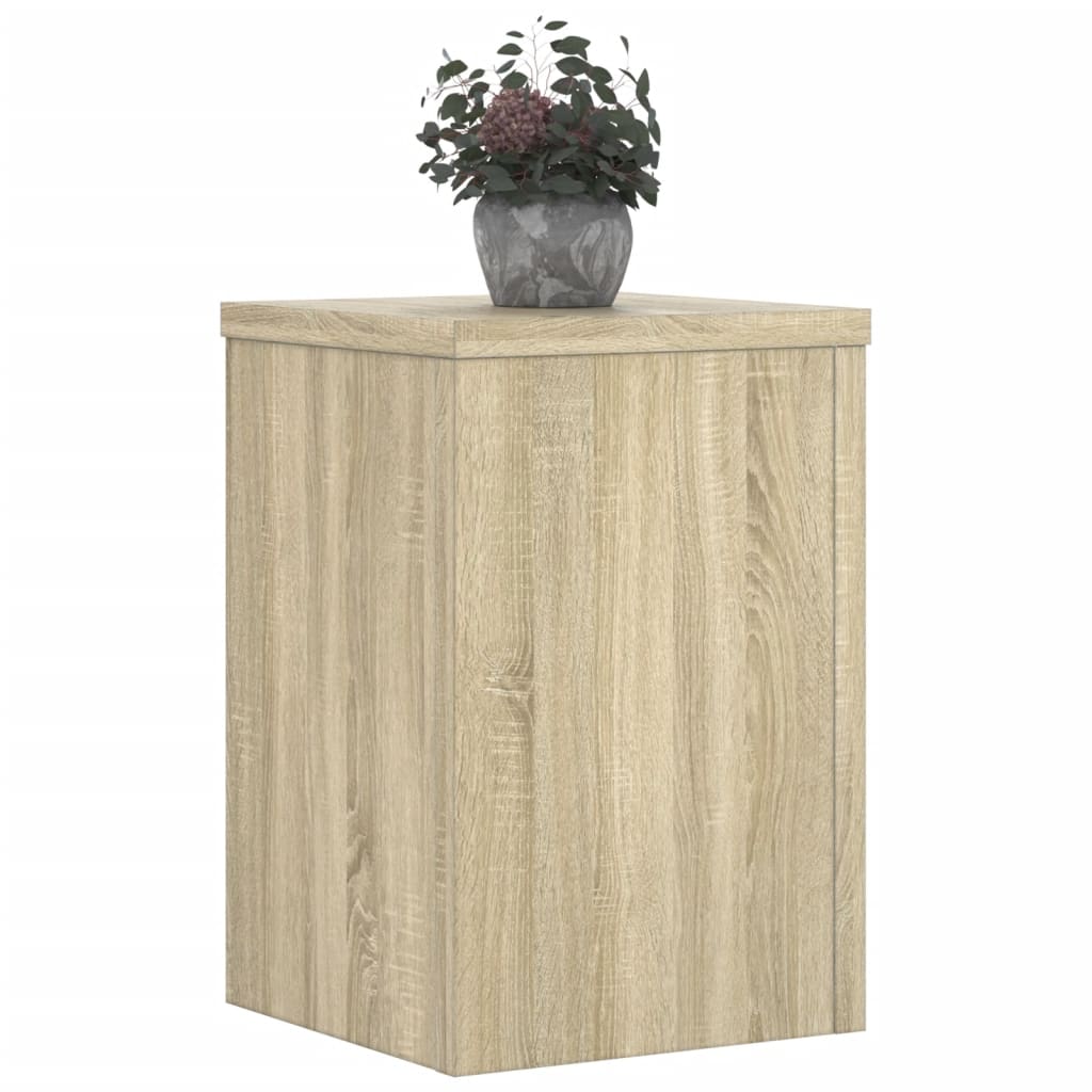 vidaXL Podstawki pod doniczki, 2 szt, dąb sonoma, 20x20x30 cm