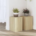 vidaXL Podstawki pod doniczki, 2 szt, dąb sonoma, 20x20x30 cm