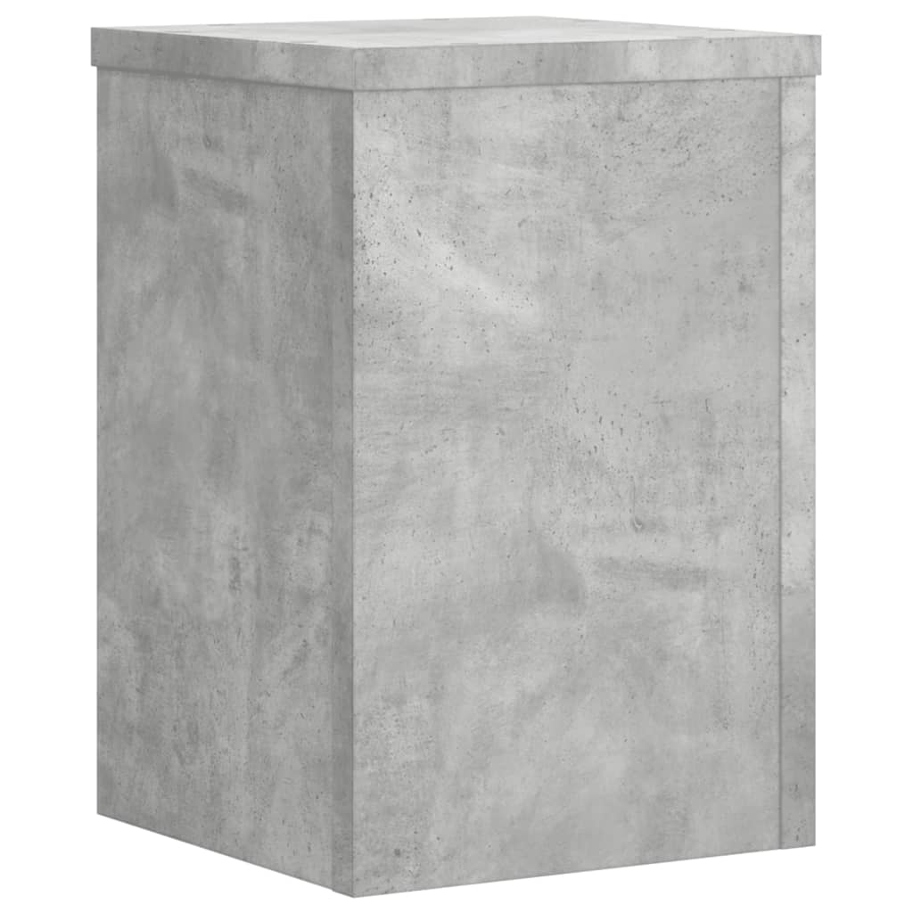 vidaXL Podstawki pod doniczki, 2 szt., szarość betonu, 20x20x30 cm