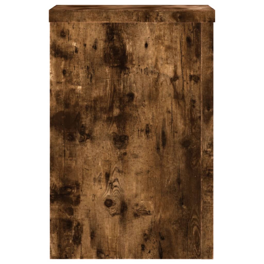 vidaXL Podstawki pod doniczki, 2 szt., przydymiony dąb, 20x20x30 cm