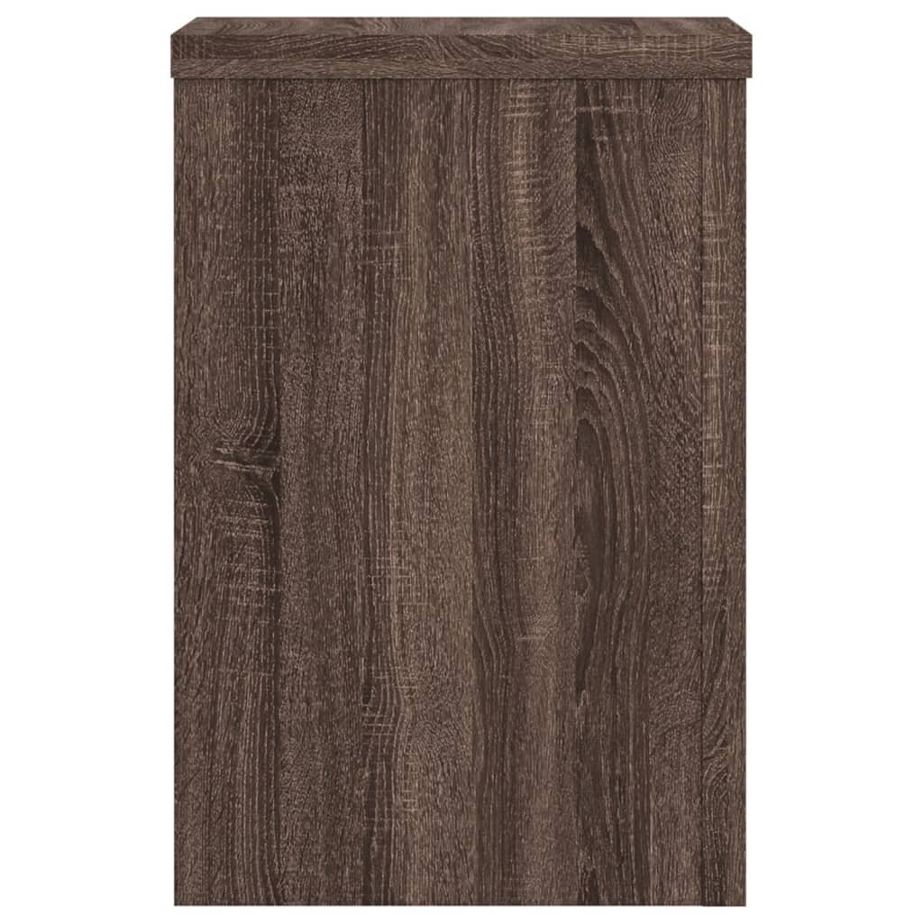 vidaXL Podstawki pod doniczki, 2 szt., brązowy dąb, 20x20x30 cm