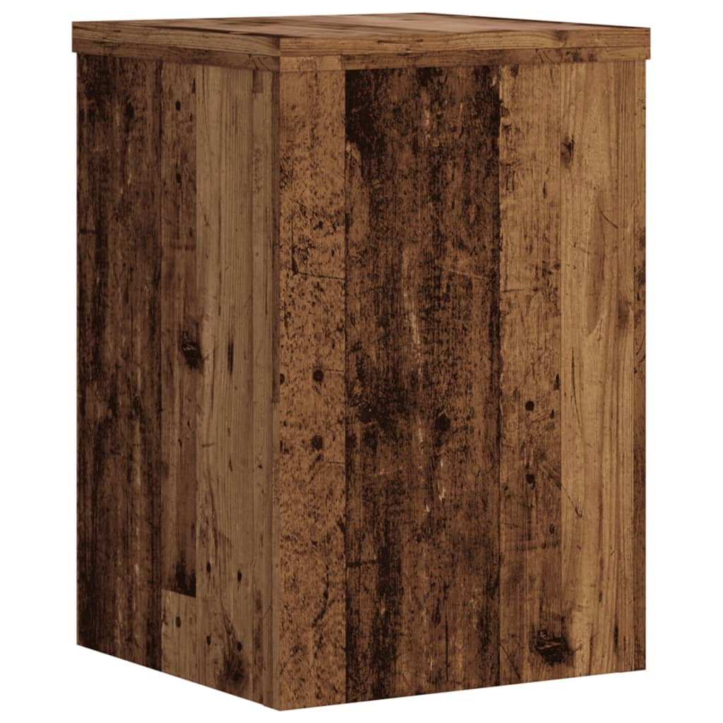 vidaXL Podstawki pod doniczki, 2 szt., stare drewno, 20x20x30 cm