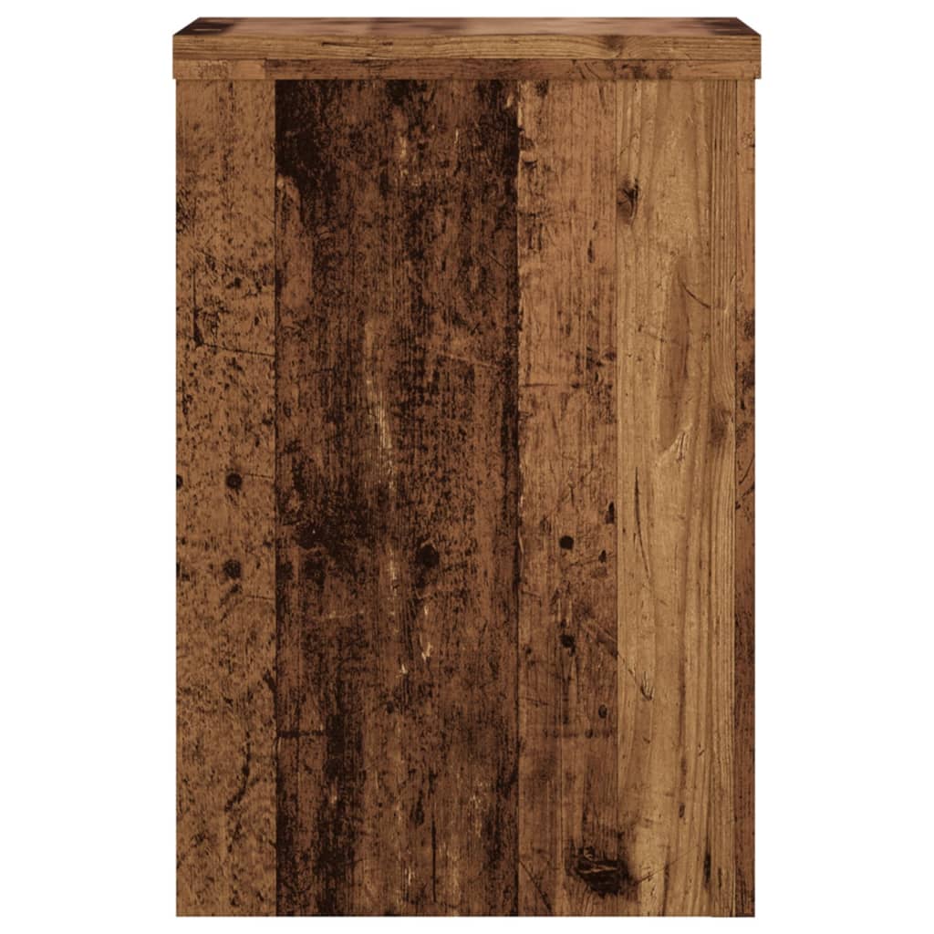vidaXL Podstawki pod doniczki, 2 szt., stare drewno, 20x20x30 cm