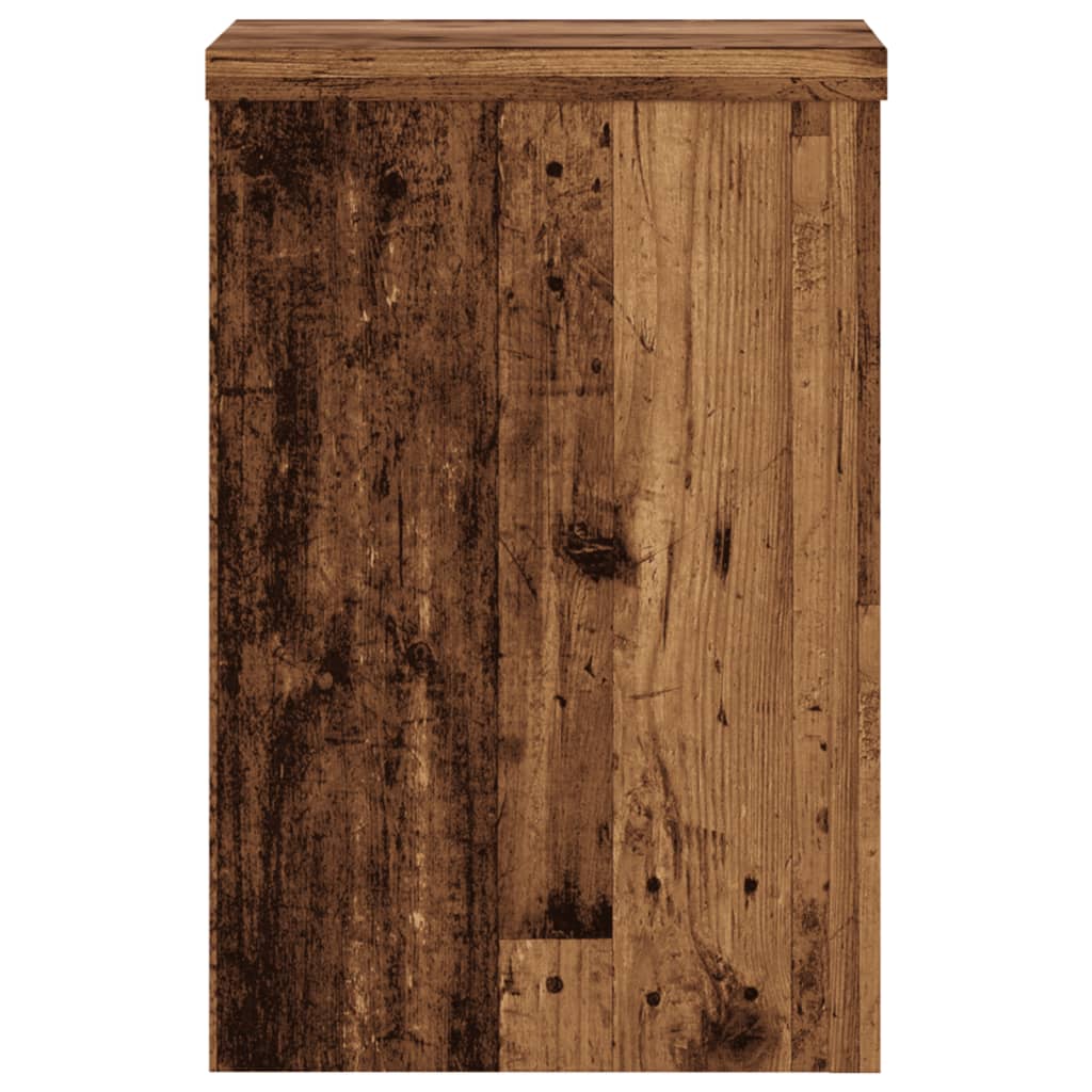 vidaXL Podstawki pod doniczki, 2 szt., stare drewno, 20x20x30 cm