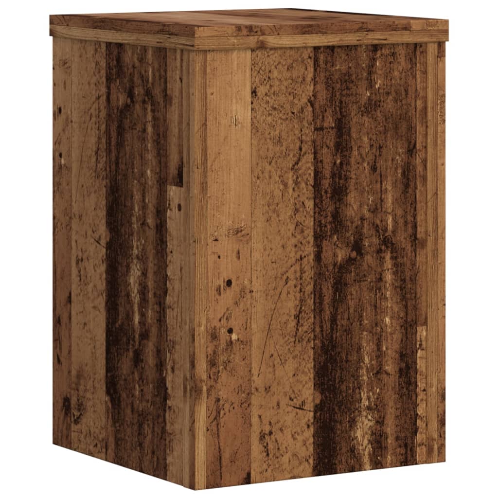 vidaXL Podstawki pod doniczki, 2 szt., stare drewno, 20x20x30 cm