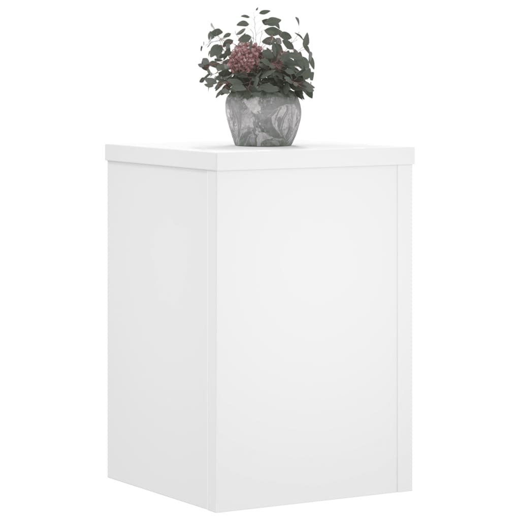 vidaXL Podstawki pod doniczki, 2 szt., białe, 25x25x35 cm