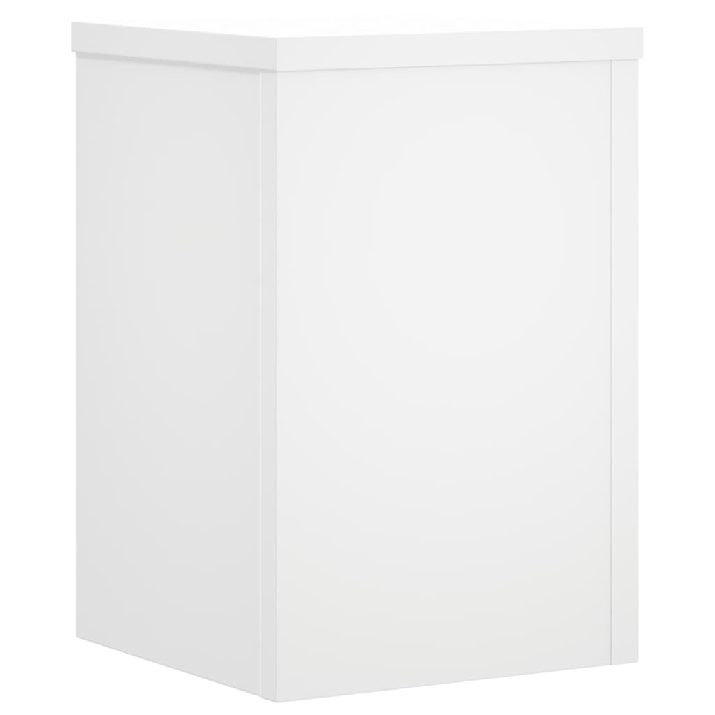 vidaXL Podstawki pod doniczki, 2 szt., białe, 25x25x35 cm
