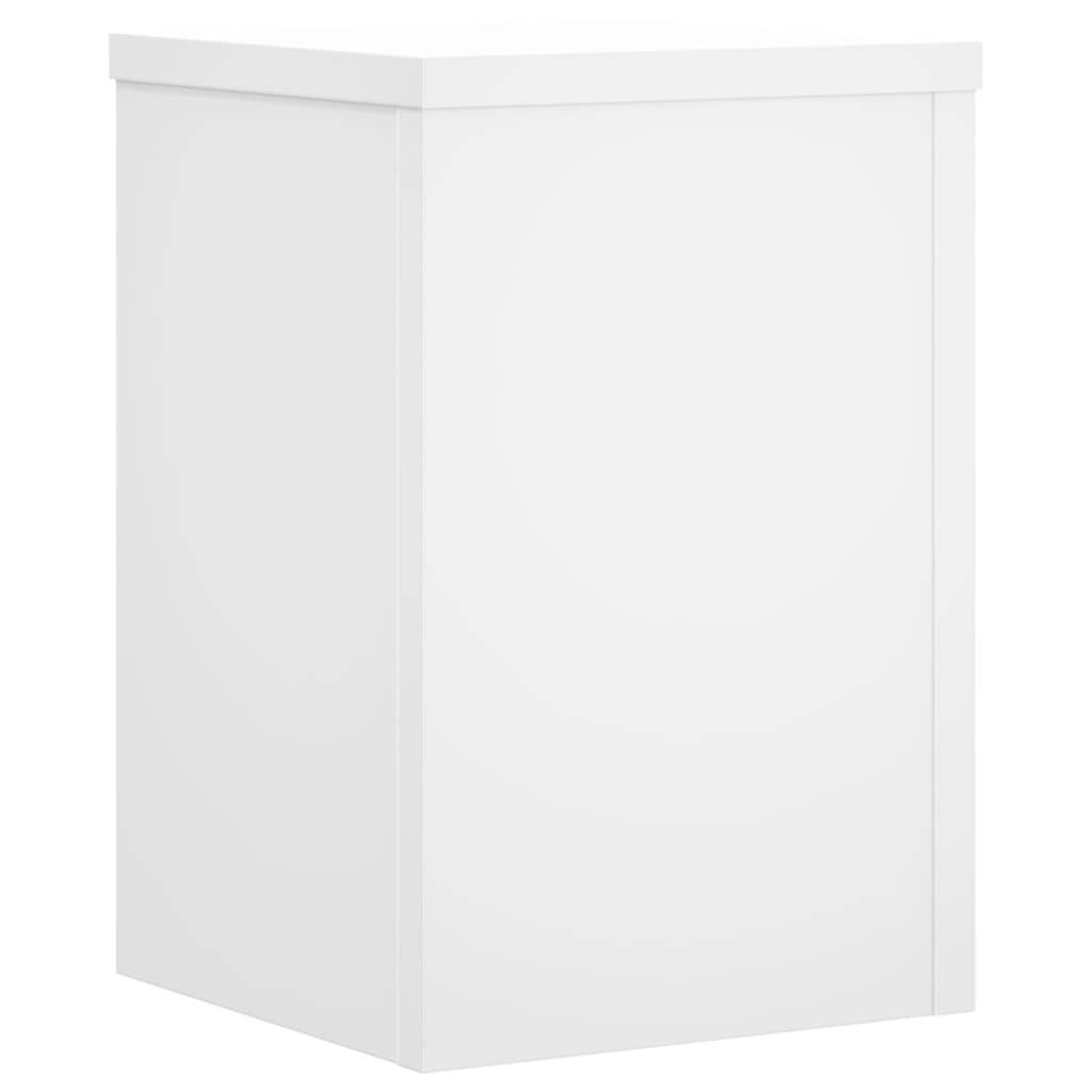 vidaXL Podstawki pod doniczki, 2 szt., białe, 25x25x35 cm
