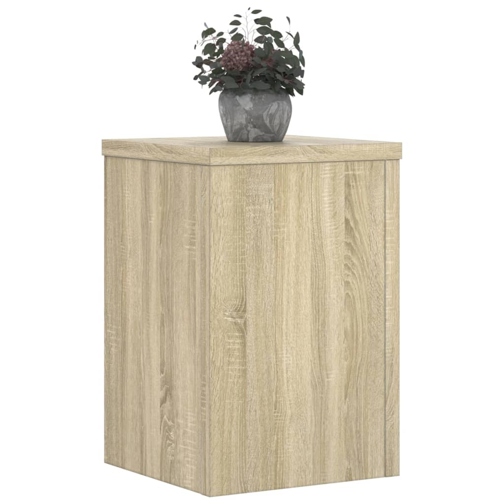 vidaXL Podstawki pod doniczki, 2 szt, dąb sonoma, 25x25x35 cm