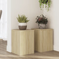 vidaXL Podstawki pod doniczki, 2 szt, dąb sonoma, 25x25x35 cm