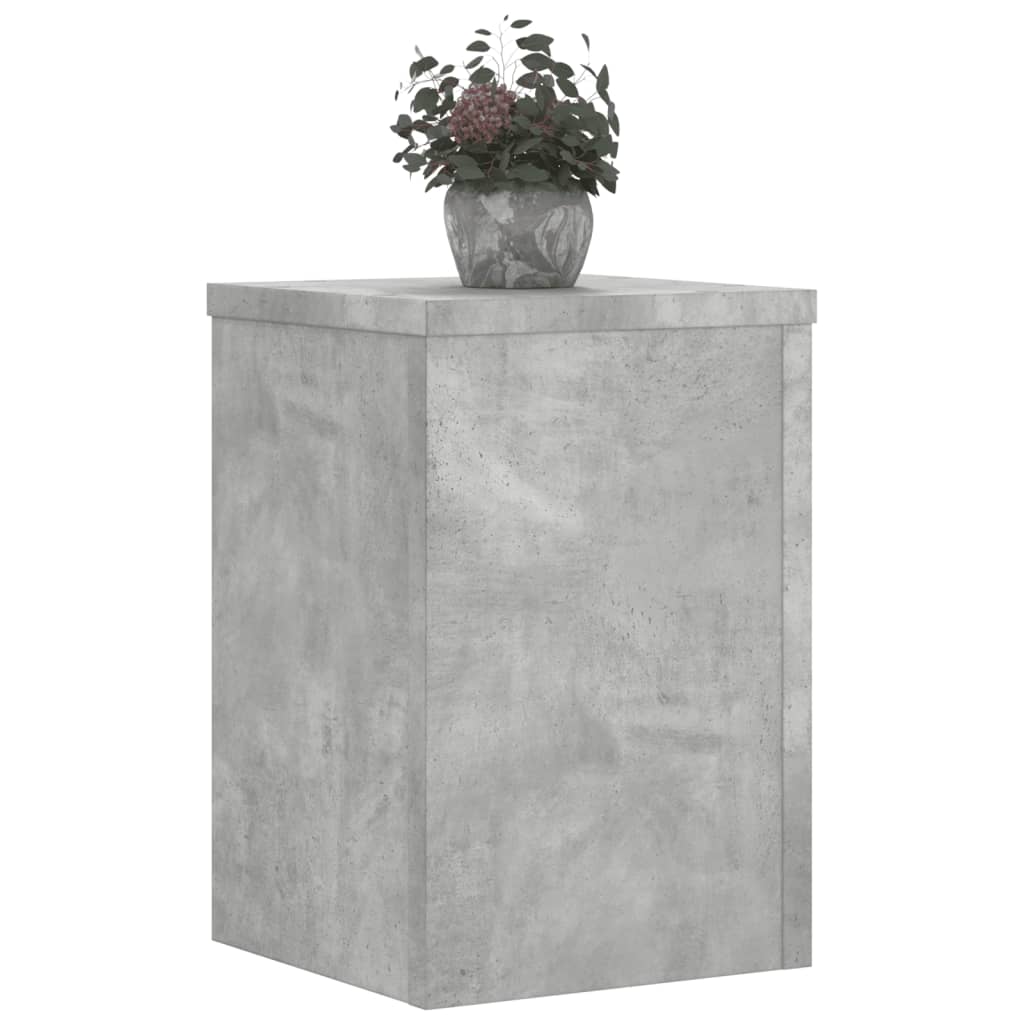 vidaXL Podstawki pod doniczki, 2 szt., szarość betonu, 25x25x35 cm