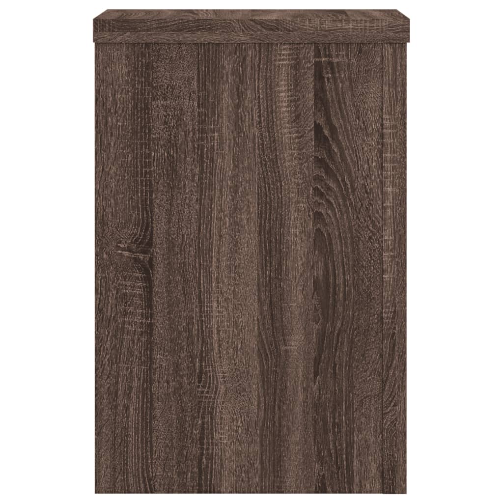 vidaXL Podstawki pod doniczki, 2 szt., brązowy dąb, 25x25x35 cm