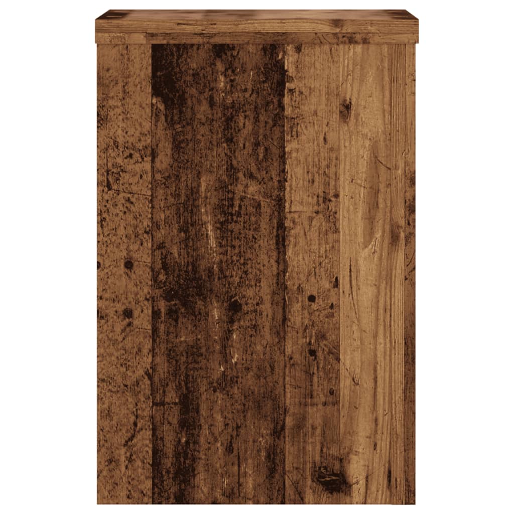 vidaXL Podstawki pod doniczki, 2 szt., stare drewno, 25x25x35 cm