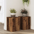 vidaXL Podstawki pod doniczki, 2 szt., stare drewno, 25x25x35 cm