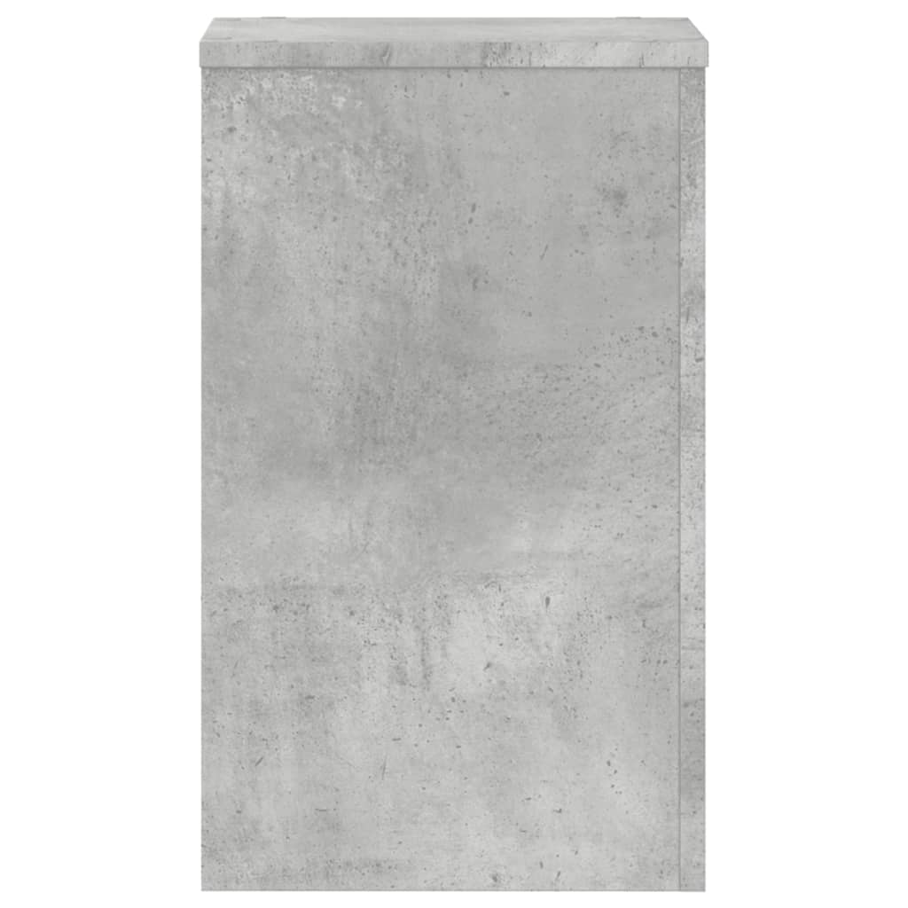 vidaXL Podstawki pod doniczki, 2 szt., szarość betonu, 30x30x50 cm