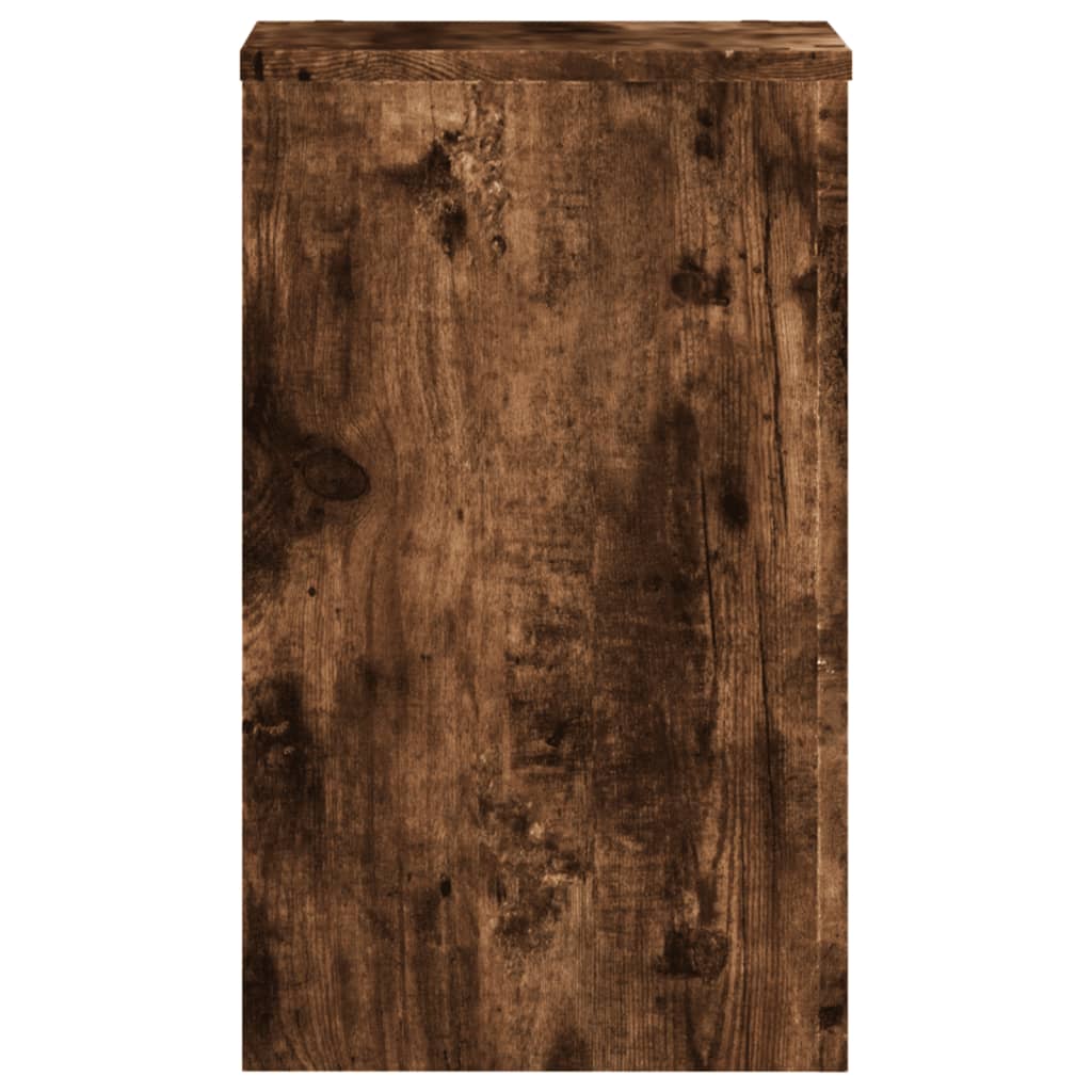 vidaXL Podstawki pod doniczki, 2 szt., opalany dąb, 30x30x50 cm