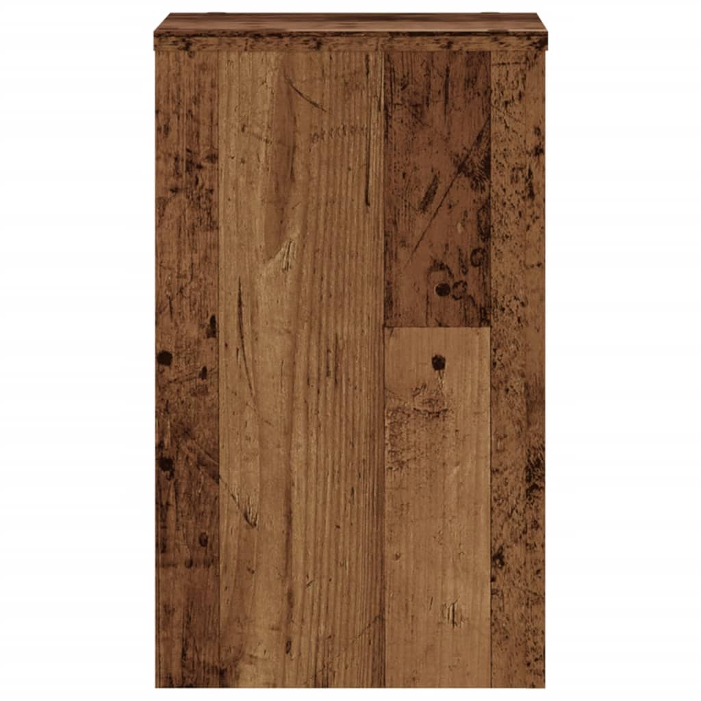 vidaXL Podstawki pod doniczki, 2 szt., stare drewno, 30x30x50 cm