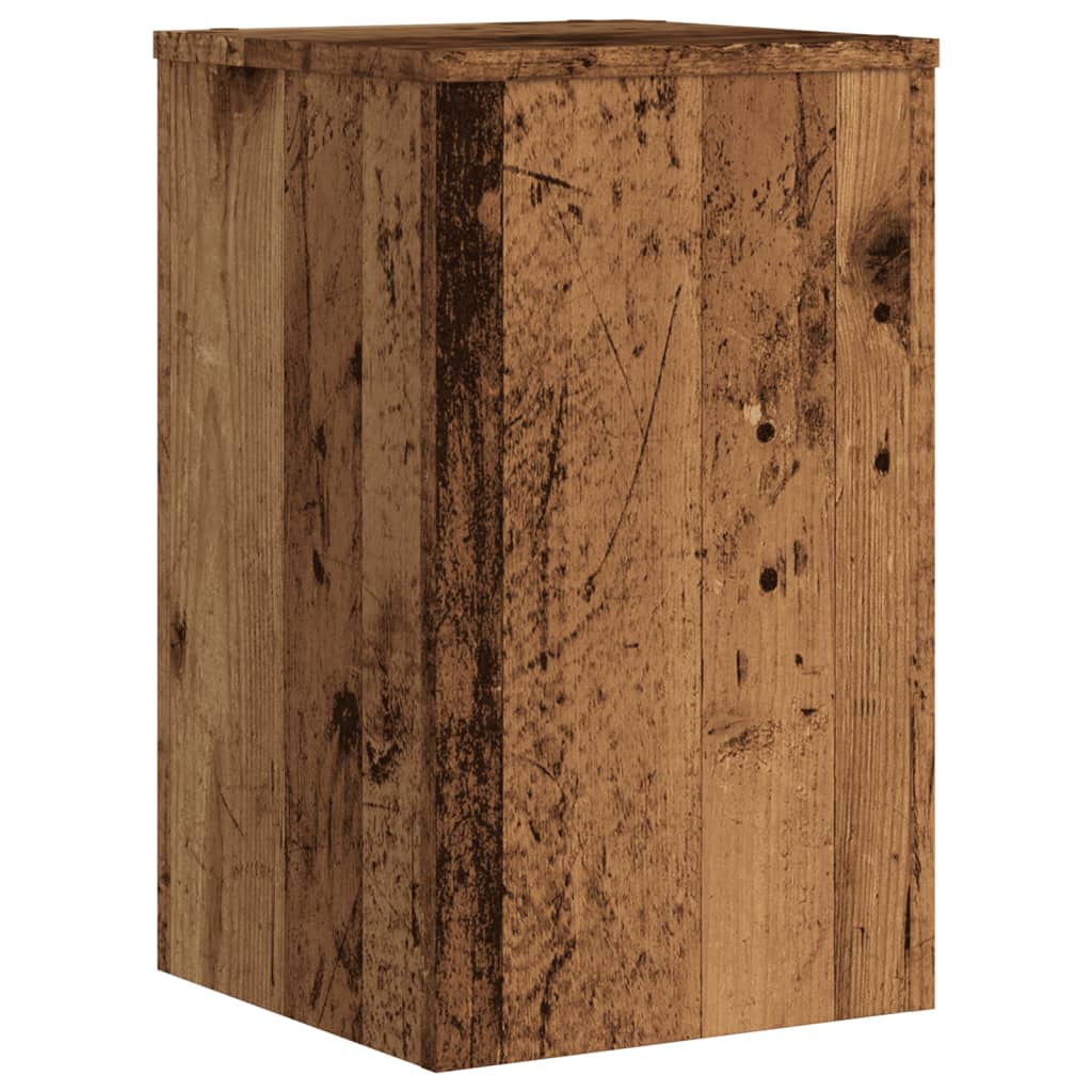 vidaXL Podstawki pod doniczki, 2 szt., stare drewno, 30x30x50 cm