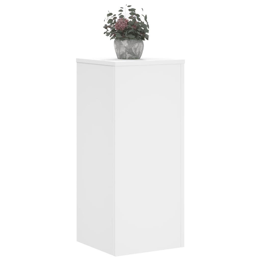 vidaXL Podstawki pod doniczki, 2 szt., białe, 30x30x70 cm