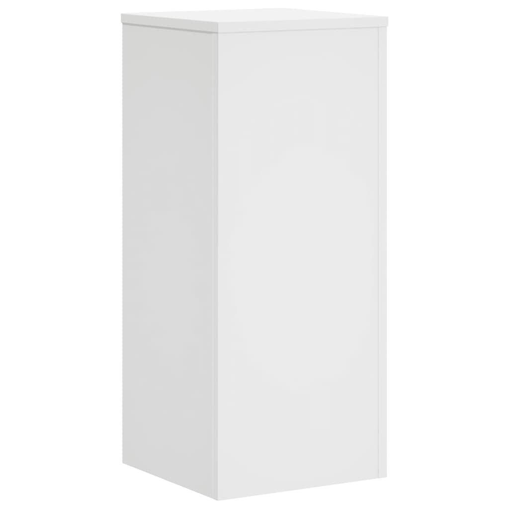vidaXL Podstawki pod doniczki, 2 szt., białe, 30x30x70 cm