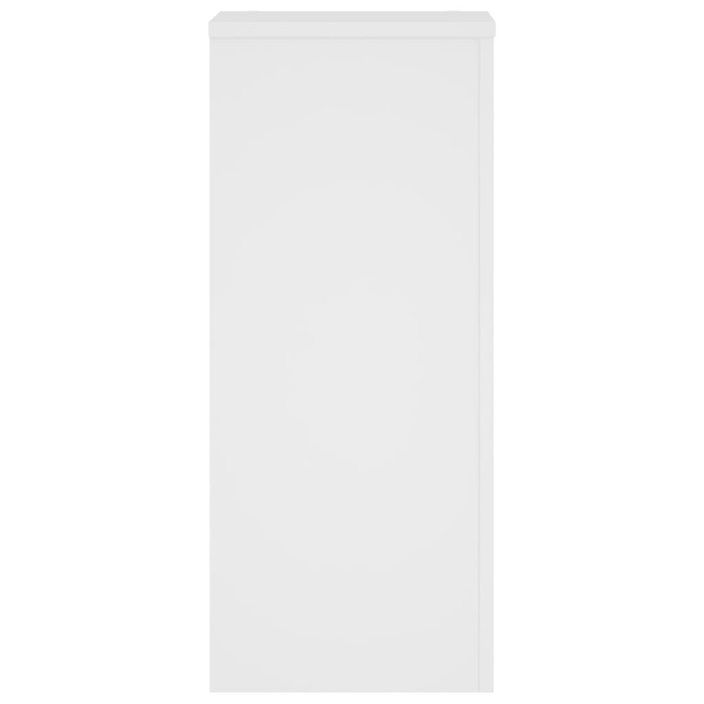 vidaXL Podstawki pod doniczki, 2 szt., białe, 30x30x70 cm