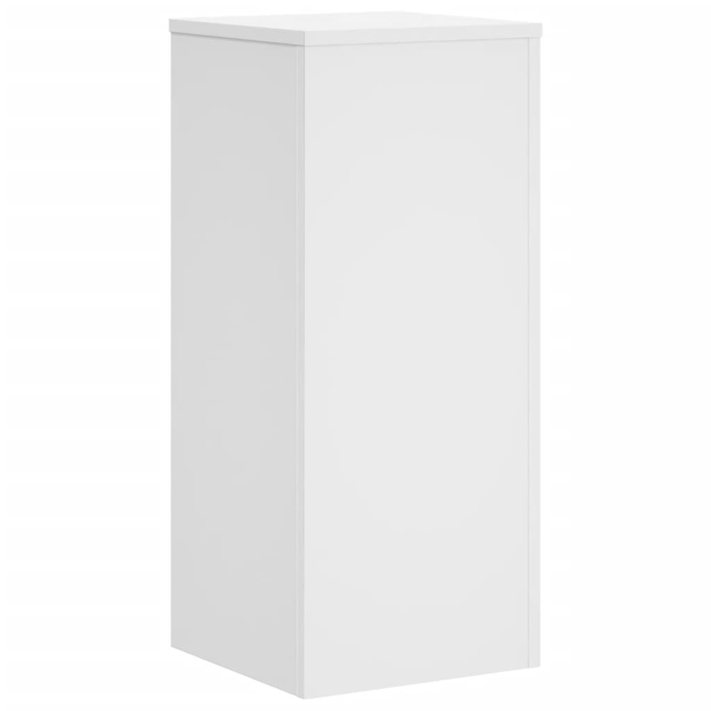 vidaXL Podstawki pod doniczki, 2 szt., białe, 30x30x70 cm