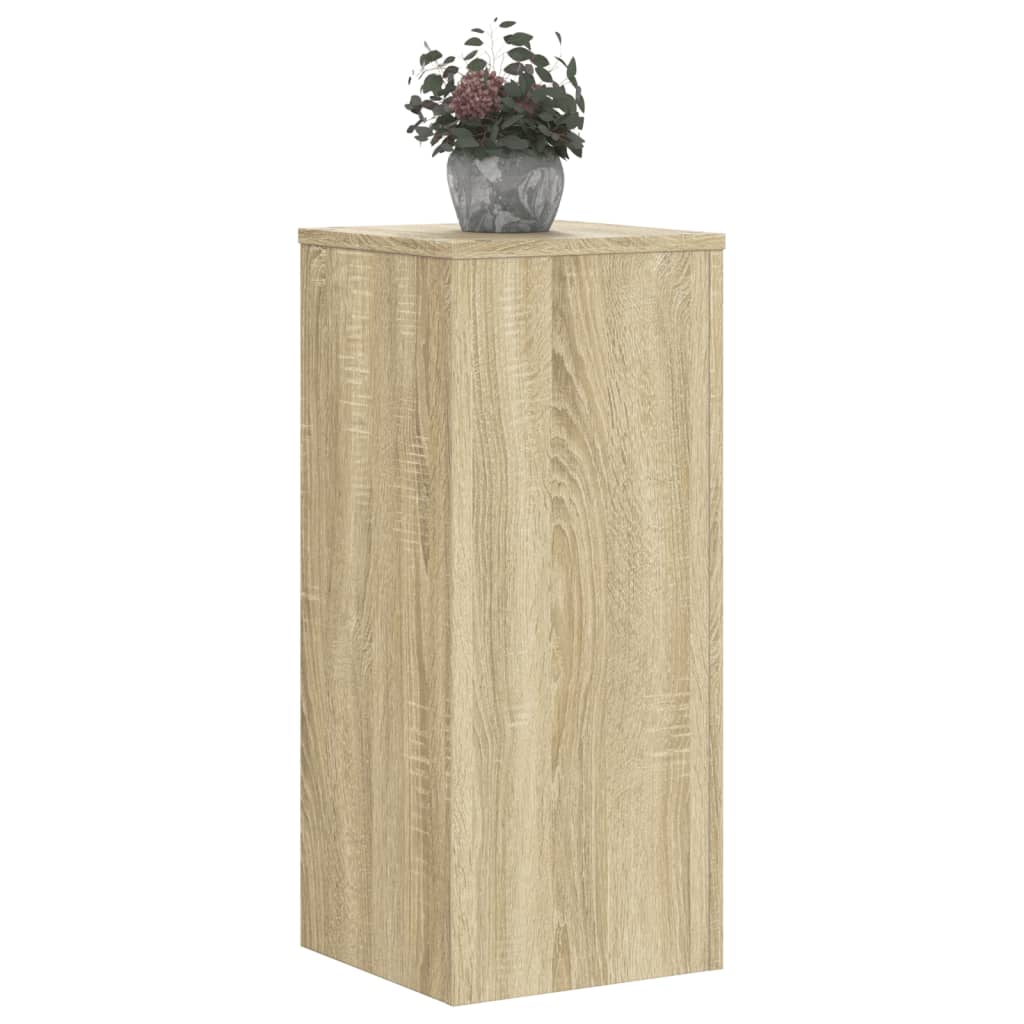 vidaXL Podstawki pod doniczki, 2 szt, dąb sonoma, 30x30x70 cm