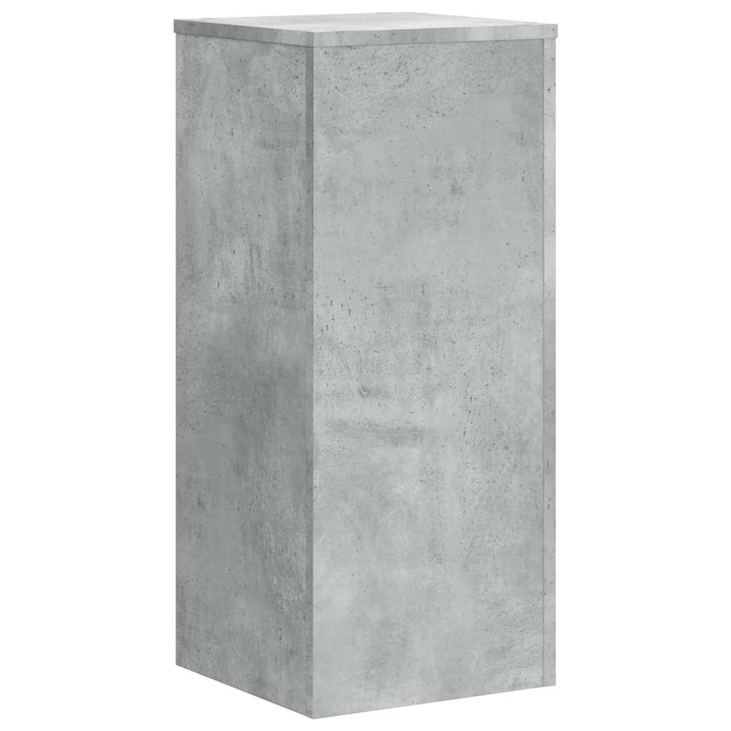 vidaXL Podstawki pod doniczki, 2 szt., szarość betonu, 30x30x70 cm