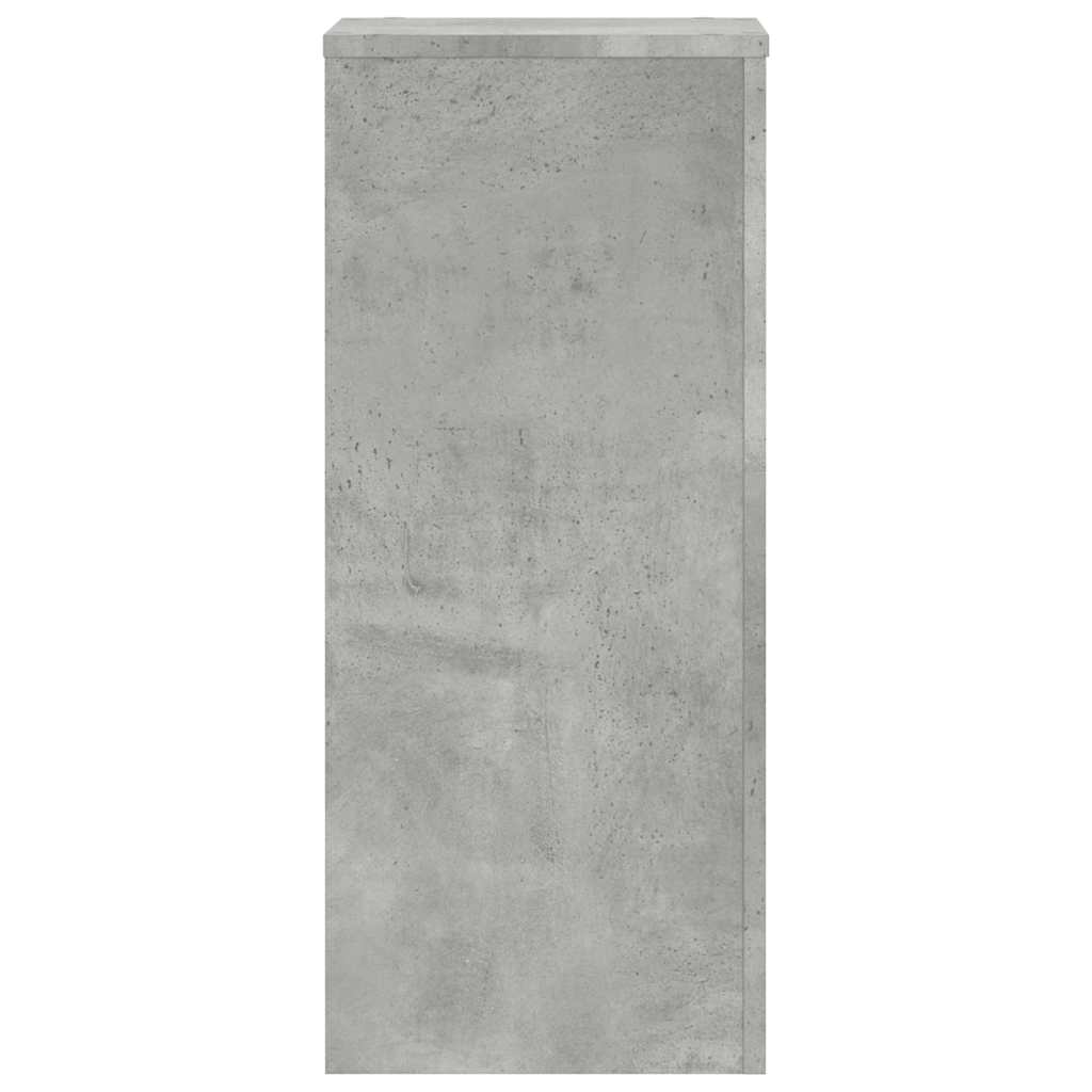 vidaXL Podstawki pod doniczki, 2 szt., szarość betonu, 30x30x70 cm