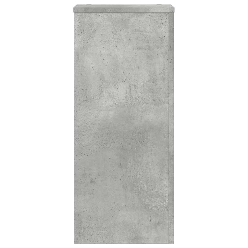 vidaXL Podstawki pod doniczki, 2 szt., szarość betonu, 30x30x70 cm