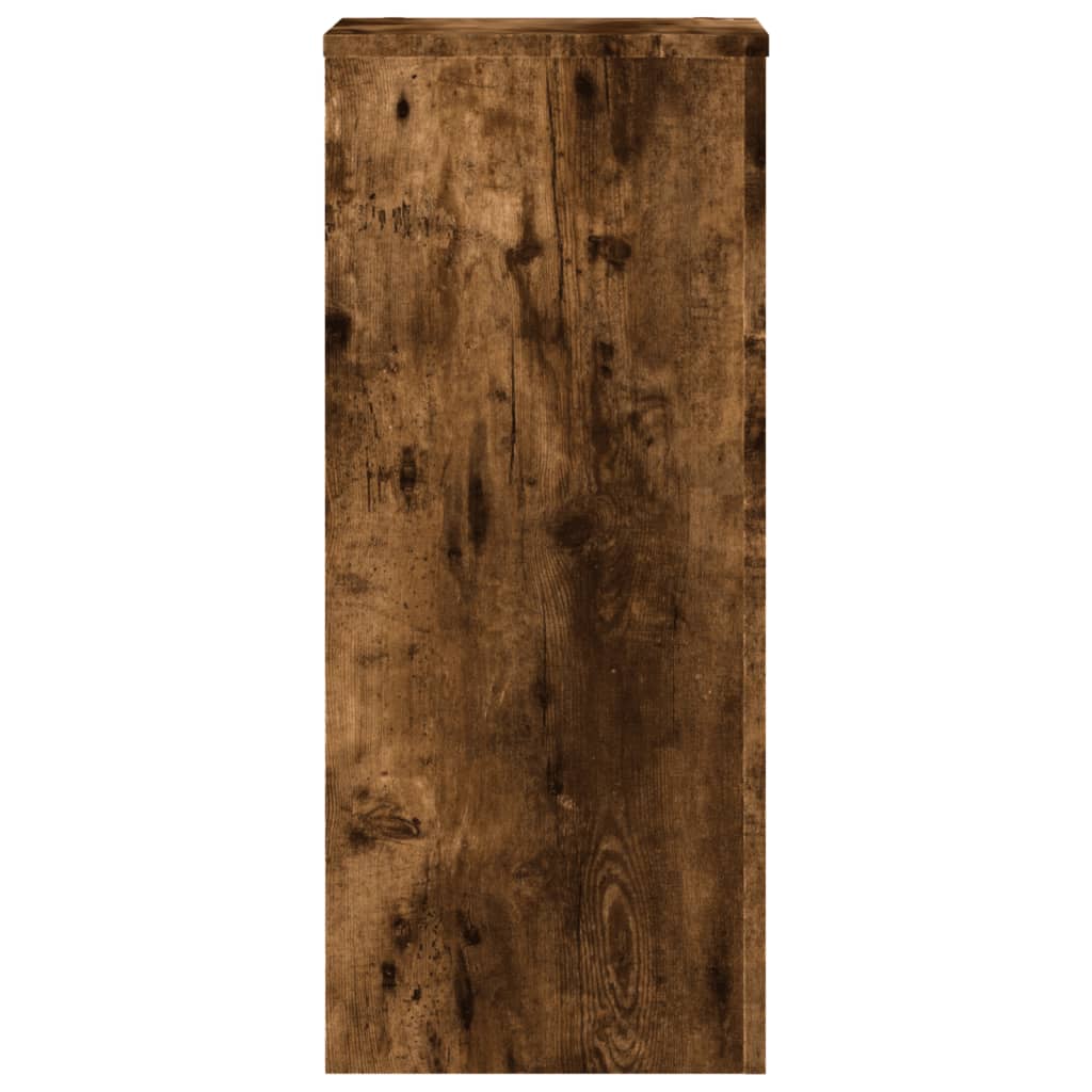 vidaXL Podstawki pod doniczki, 2 szt., przydymiony dąb, 30x30x70 cm