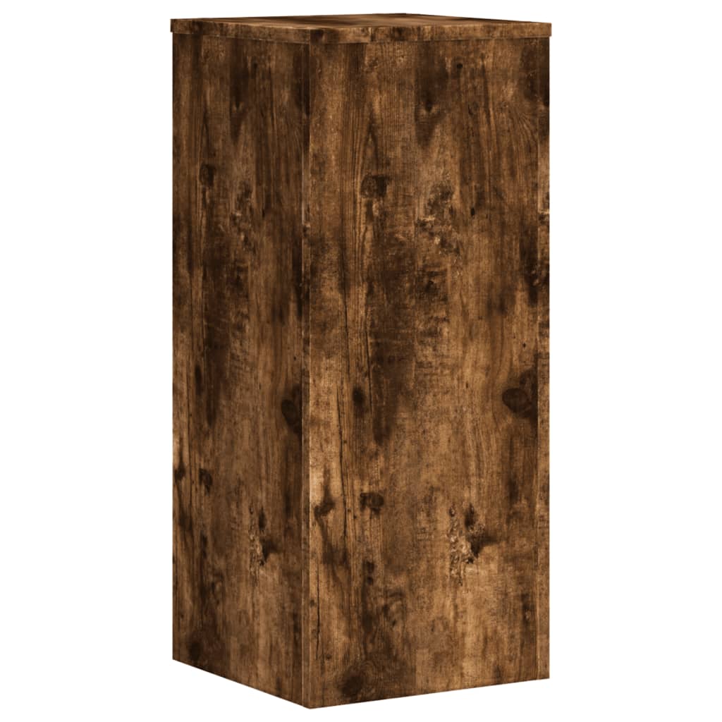 vidaXL Podstawki pod doniczki, 2 szt., przydymiony dąb, 30x30x70 cm