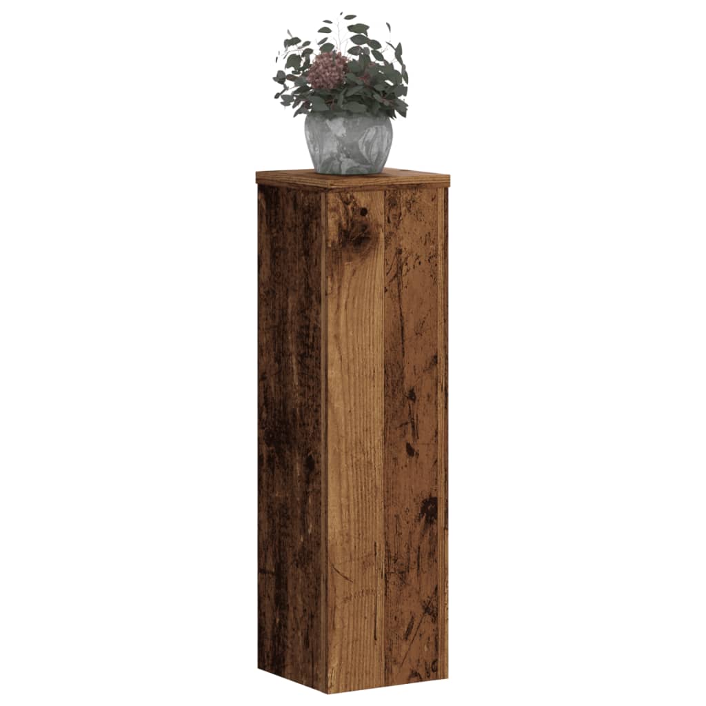 vidaXL Stojaki na rośliny, 2 szt., stare drewno, 17x17x60 cm