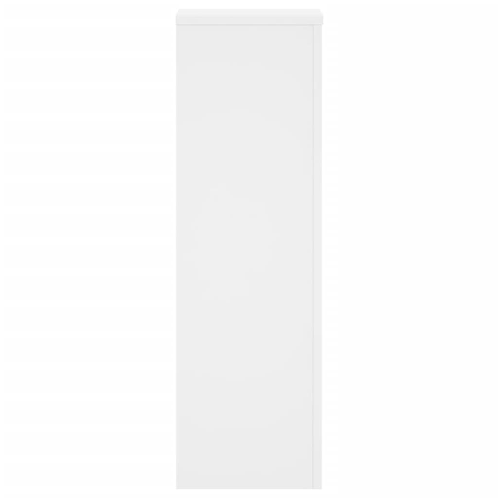 vidaXL Stojaki na rośliny, 2 szt., białe, 25x25x80 cm