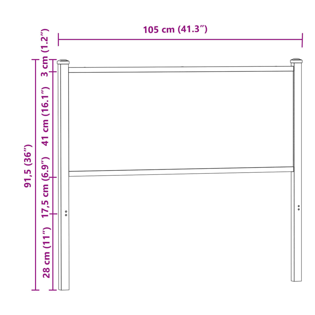 vidaXL Wymienne wezgłowie, brązowy dąb, 100 cm