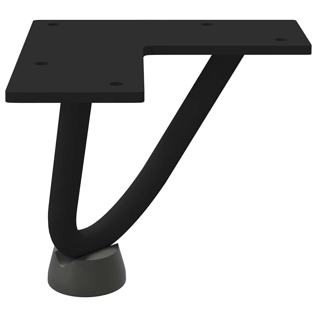 vidaXL Nogi do stolika kawowego w kształcie spinki do włosów 4 szt. Czarne 10 cm Stal lite