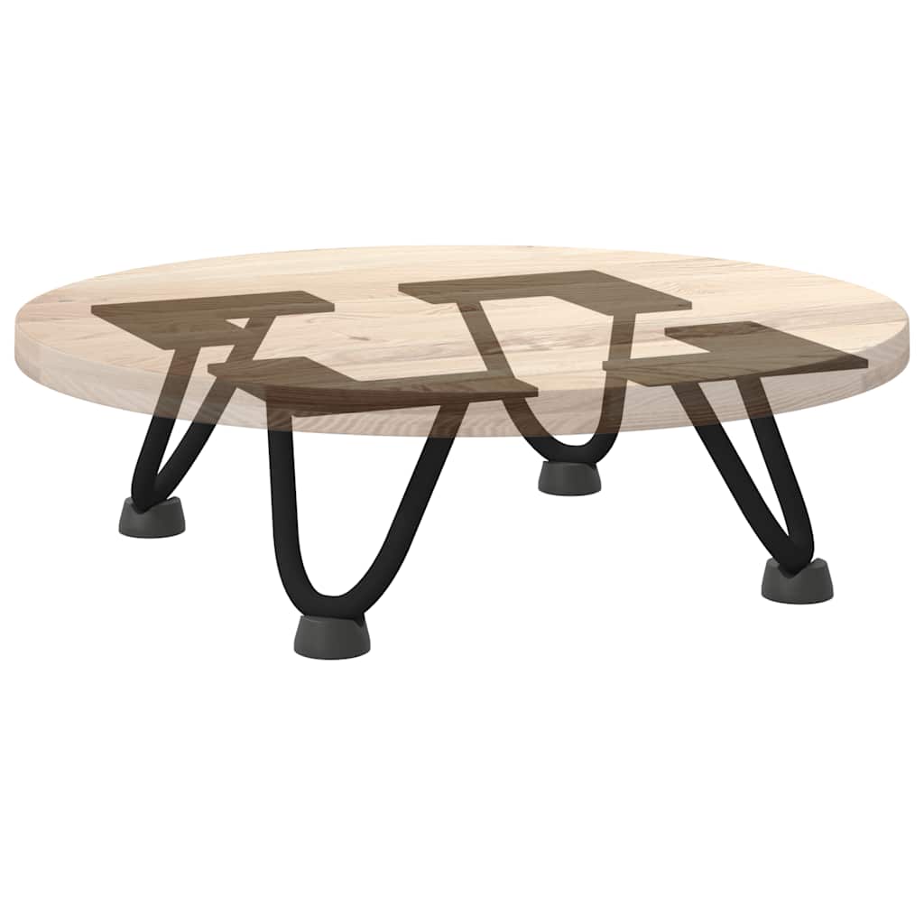 vidaXL Nogi do stolika kawowego w kształcie spinki do włosów 4 szt. Czarne 10 cm Stal lite