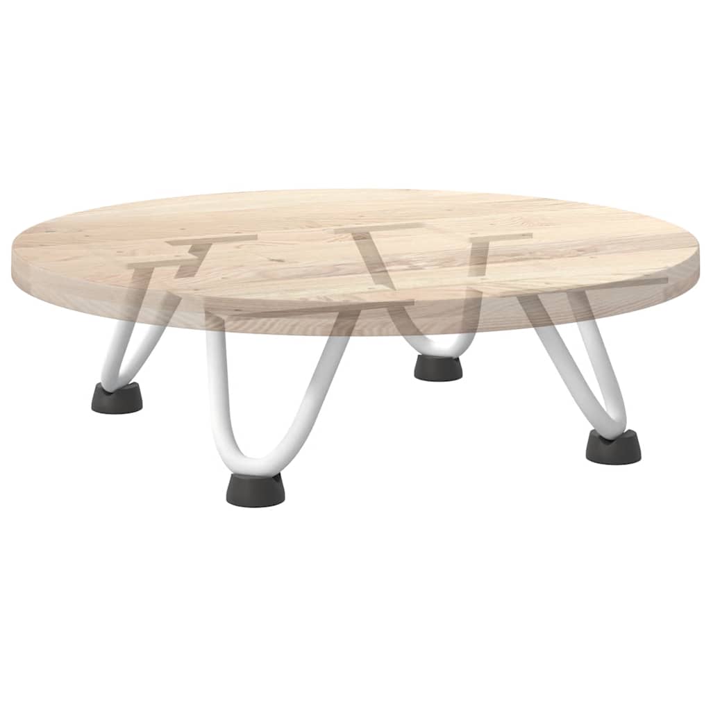 vidaXL Nogi do stolika kawowego w kształcie spinki do włosów 4 szt. Białe 10 cm Stal lite