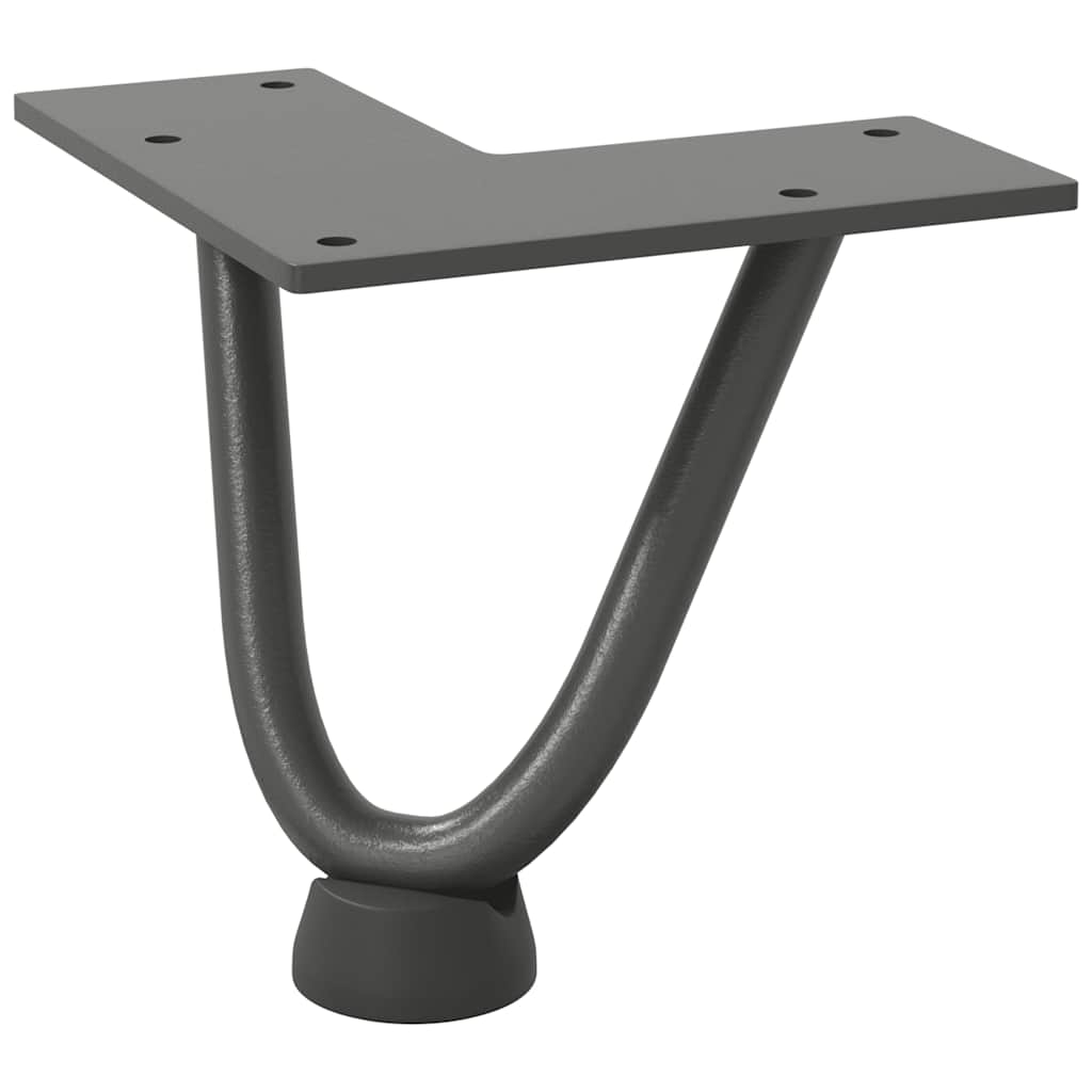 vidaXL Nogi do stolika kawowego 4 szt. Antracyt 10 cm Stal lite