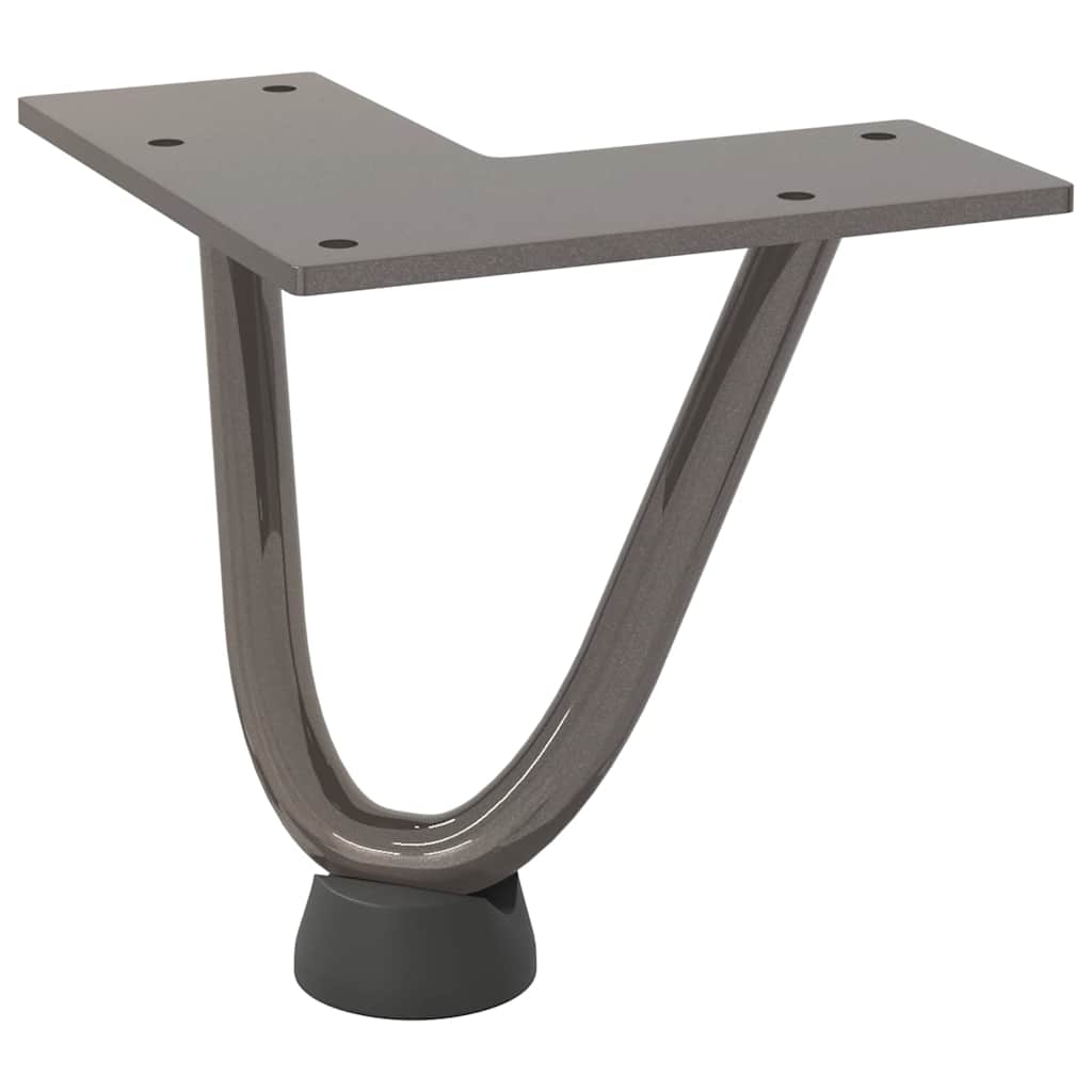 vidaXL Nogi do stolika kawowego z szpilkami 4 szt. Naturalna stal 10 cm Solidna stal