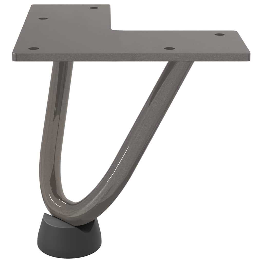 vidaXL Nogi do stolika kawowego z szpilkami 4 szt. Naturalna stal 10 cm Solidna stal