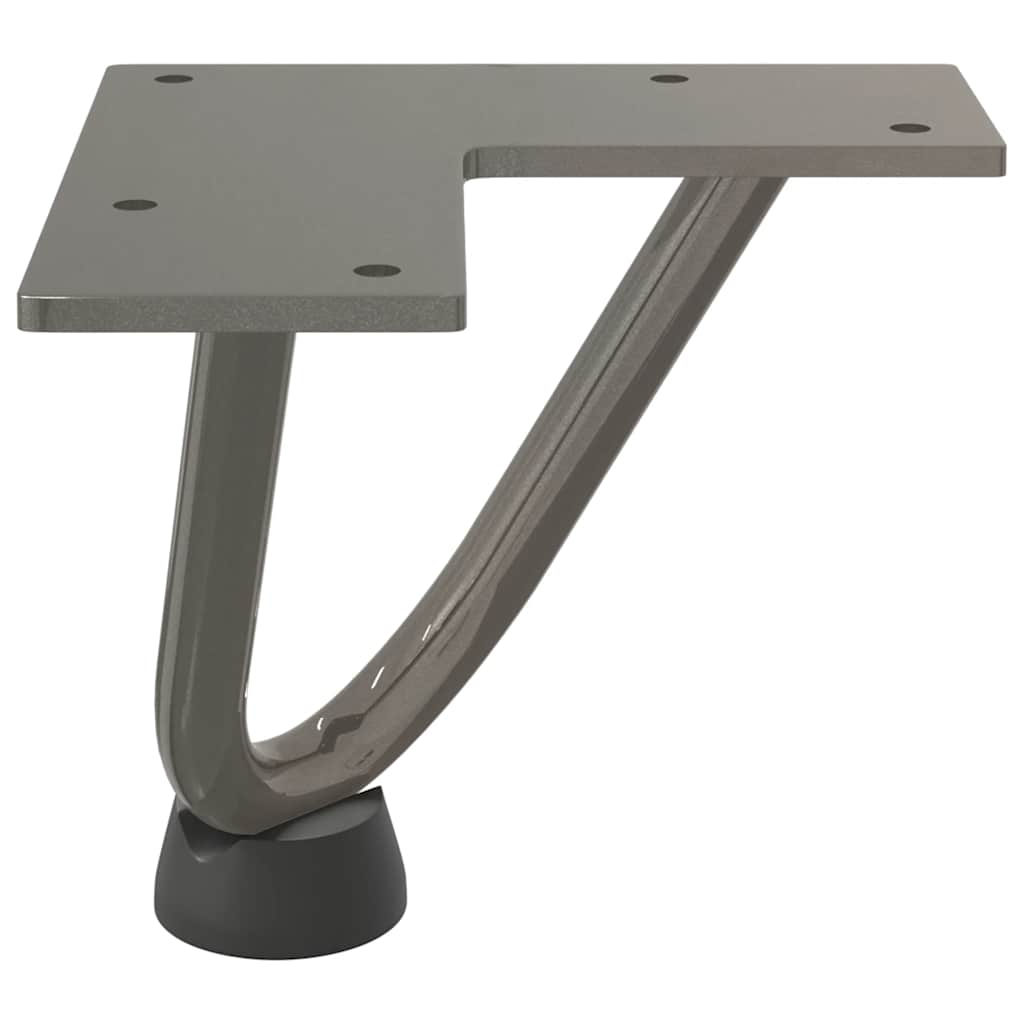 vidaXL Nogi do stolika kawowego z szpilkami 4 szt. Naturalna stal 10 cm Solidna stal