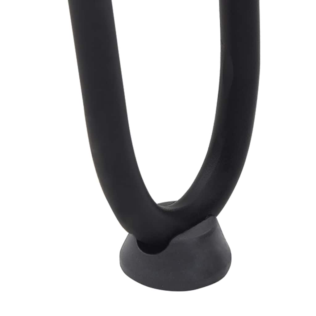vidaXL Nogi do stolika kawowego w kształcie spinki do włosów 4 szt. Czarne 20 cm Stal lite
