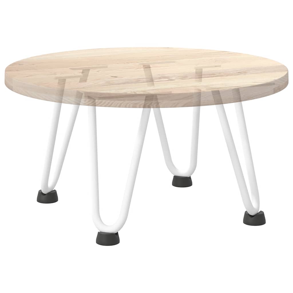vidaXL Nogi do stolika kawowego w kształcie spinki do włosów 4 szt. Białe 20 cm Stal lite
