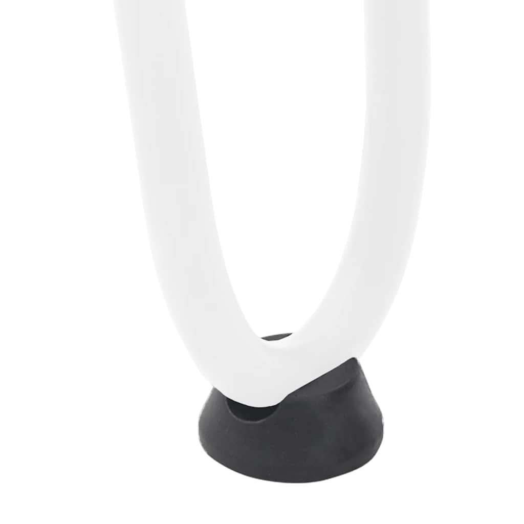 vidaXL Nogi do stolika kawowego w kształcie spinki do włosów 4 szt. Białe 20 cm Stal lite